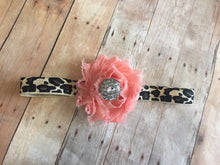 Cheatah Print and Coral Headband