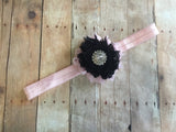 Pink and black Headband