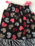Animal Print Hearts Pillowcase Dress