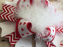 Over the Top Red and White Bow