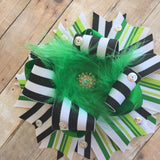 Over the top bow with matching shoe bows