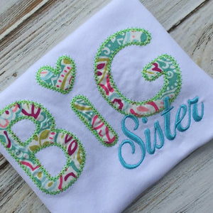 Size 3T short sleeve Big sister shirt