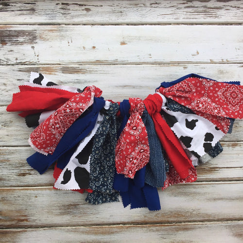 Cowgirl Rag skirt, fabric strip skirt
