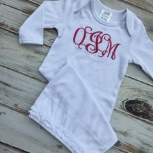 White Monogrammed Infant Gown