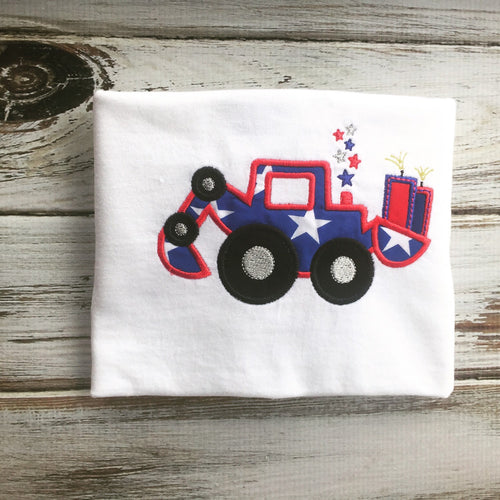 Boys 4th of July Shirt, Patriotic Construction Shirt