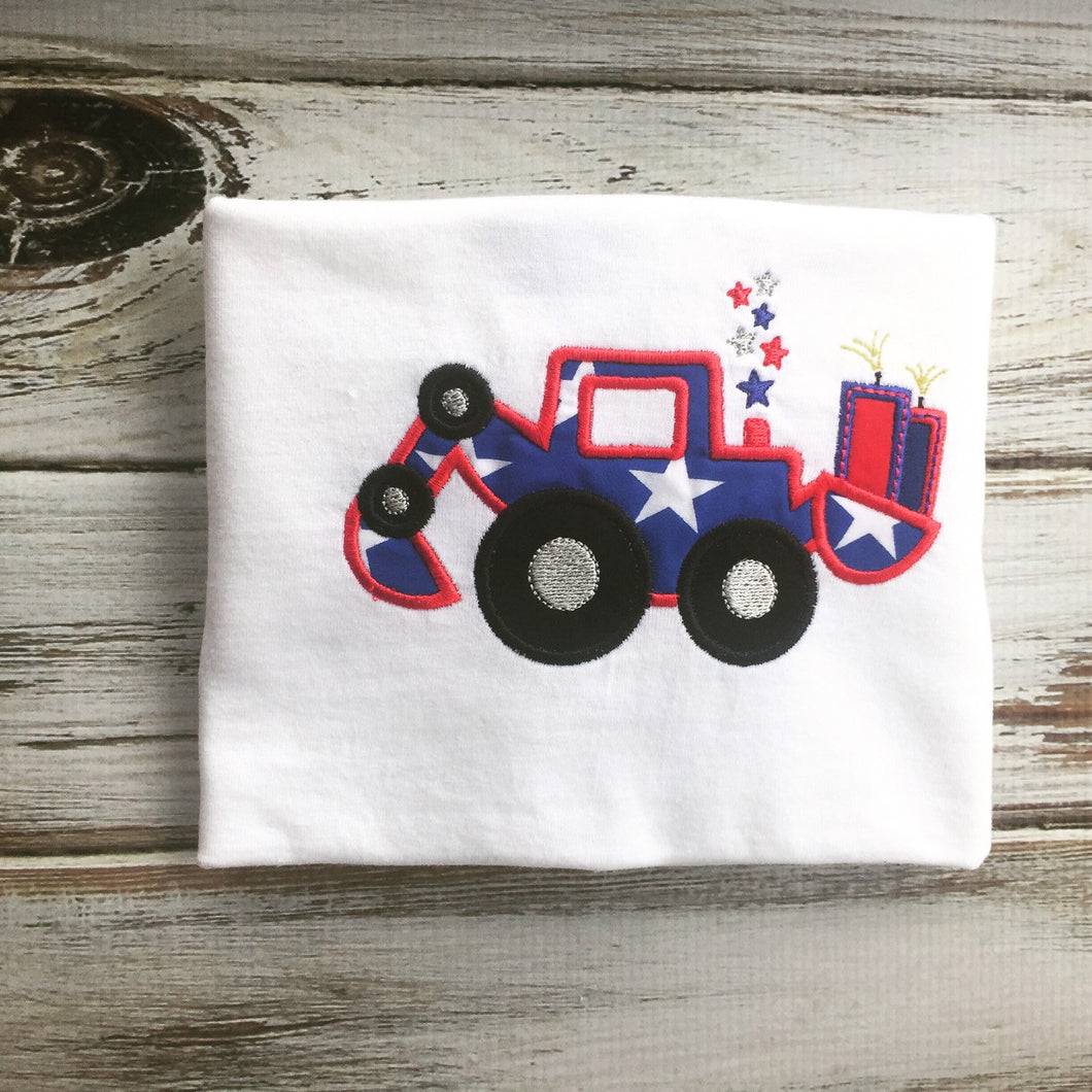 Boys 4th of July Shirt, Patriotic Construction Shirt