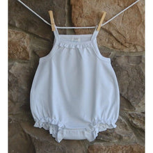 Pink Monogrammed Ruffled Romper