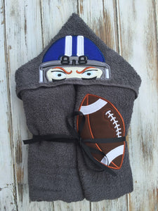 Football Player hooded towel