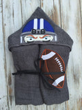 Football Player hooded towel