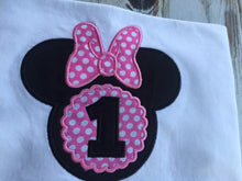 Minnie Mouse 1st Birthday Shirt or onesie
