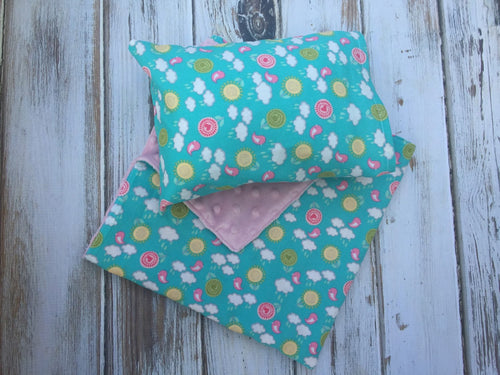 Doll Pillow and Blanket set