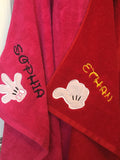 Mickey Mouse hooded towel