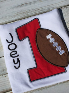 Football 1st birthday onesie or shirt