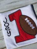 Football 1st birthday onesie or shirt