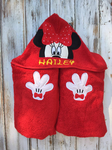 Minnie Mouse Hooded Towel