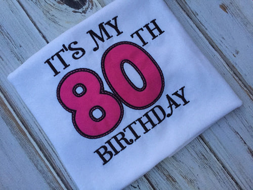 It's my 80th birthday shirt