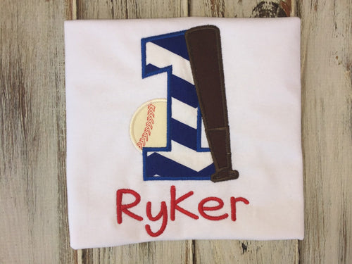 Baseball 1st Birthday shirt
