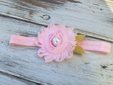 Pink and gold Headband