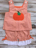 Orange Gingham Pumpkin Outfit