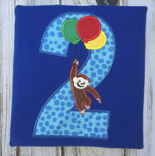 Curious Monkey 2nd Birthday Shirt