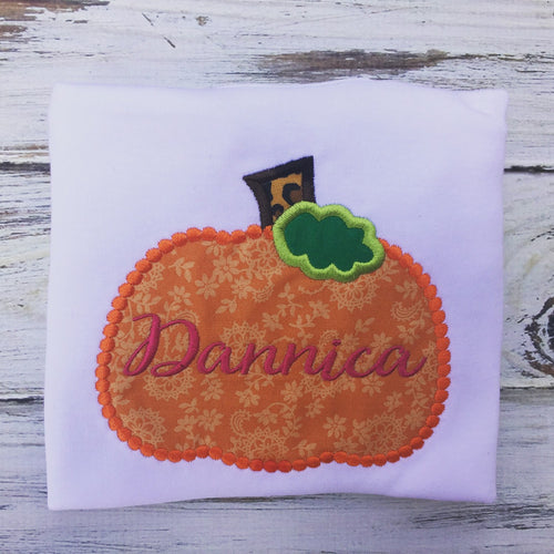 Girls pumpkin shirt