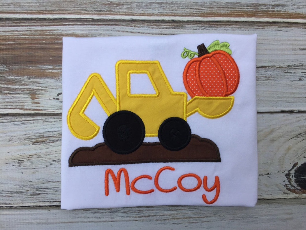 Boys Fall Pumpkin Digger Shirt
