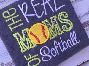 Real moms of softball shirt