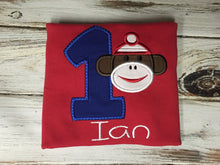Sock Monkey birthday shirt