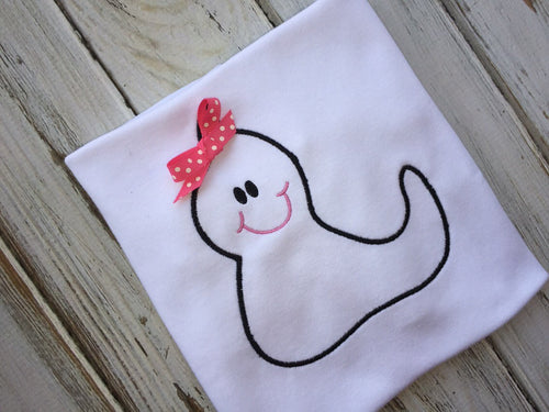Girls Halloween Ghost Shirt