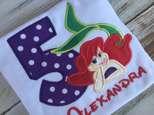 Mermaid 5th birthday shirt