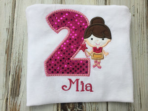 Ballerina birthday shirt