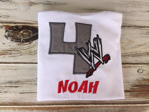 Wrestling 4th Birthday shirt
