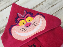 Cheshire cat hooded towel