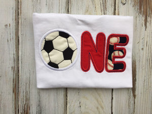 1st birthday Sports onesie or shirt