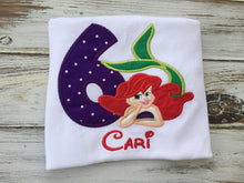 Mermaid 6th birthday shirt
