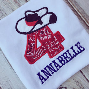 Cowgirl birthday shirt, cowboy birthday shirt