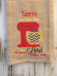 Taste and see the Lord is Good kitchen towel