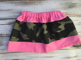 Girls Camo and Pink circle Skirt