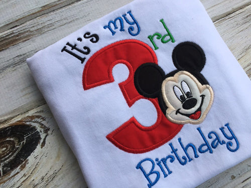 Mouse It's My 3rd Birthday Shirt