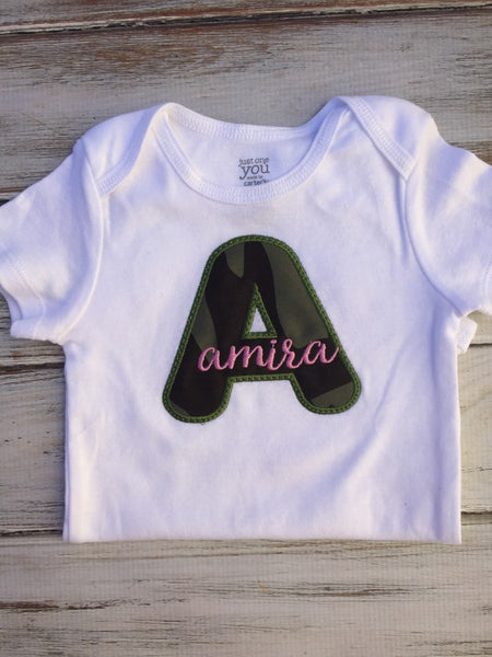 Monogrammed onesie