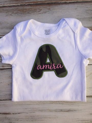 Monogrammed onesie