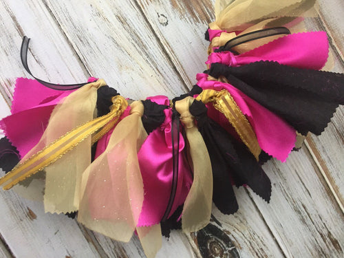 Fabric tutu, pink and gold tutu