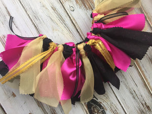 Fabric tutu, pink and gold tutu