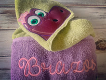 Girl Dinosaur Hooded Towel