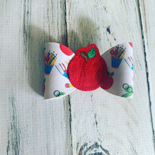 Back to school Leather Bow