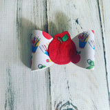 Back to school Leather Bow