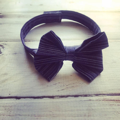 Blue striped Bow Tie