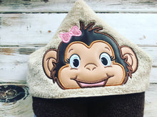 Girl Monkey hooded towel