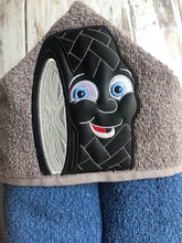 Race car Tire Hooded Towel