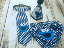 Cookie Monster smash cake outfit